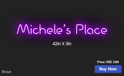 CUSTOM NEON SIGN FOR Madavis529
