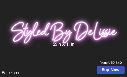 CUSTOM NEON SIGN FOR Makeuphair4u