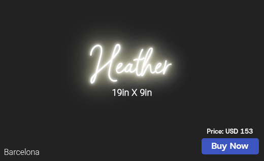 CUSTOM NEON SIGN FOR Heatherlbowden