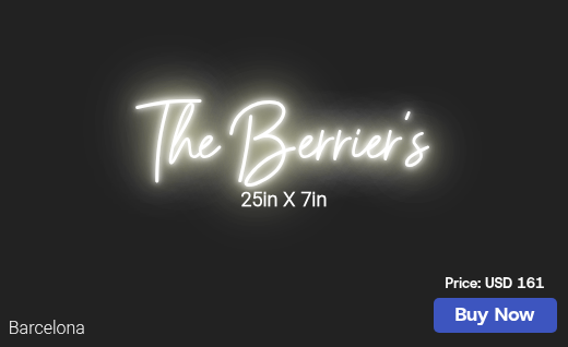 CUSTOM NEON SIGN FOR Gabrielberrier