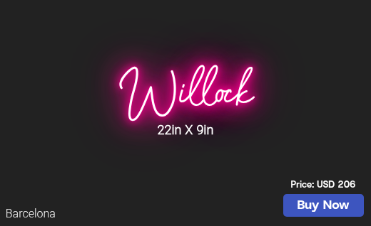 CUSTOM NEON SIGN FOR Felicia Willock