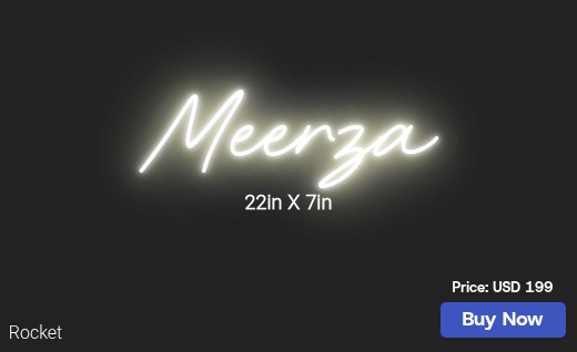 CUSTOM NEON SIGN FOR Meerza Codeblue