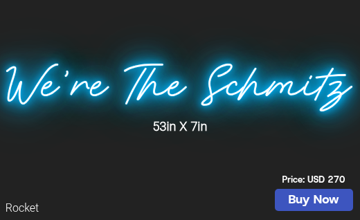 CUSTOM NEON SIGN FOR Amber Steinmetz1986