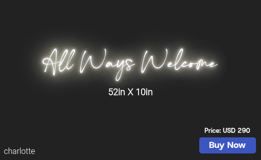 CUSTOM NEON SIGN FOR Rootswoodland