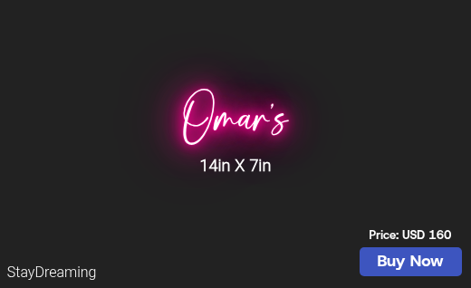 CUSTOM NEON SIGN FOR RatedR22Edge