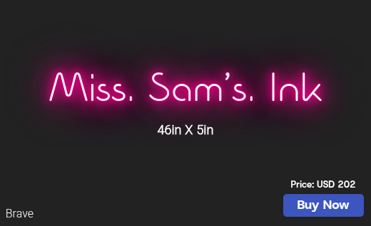 CUSTOM NEON SIGN FOR Samanthawritesel