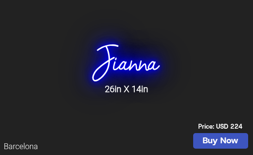 CUSTOM NEON SIGN FOR Simpleedecor