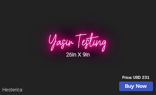 CUSTOM NEON SIGN FOR Yasir Codeblue