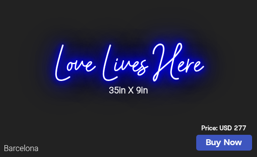 CUSTOM NEON SIGN FOR V Clarisonic