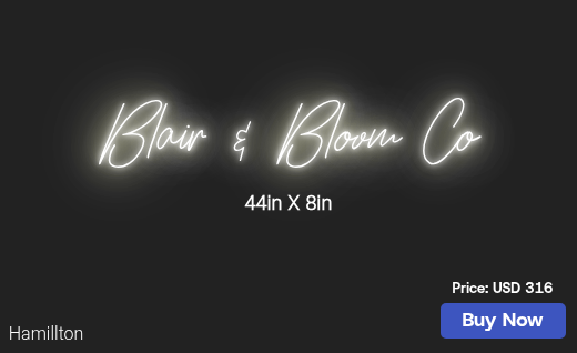 CUSTOM NEON SIGN FOR Blairgothard