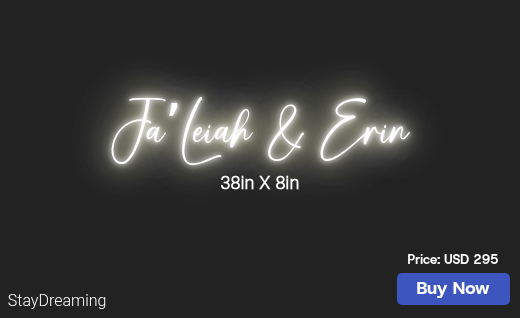 CUSTOM NEON SIGN FOR Tiaracole90