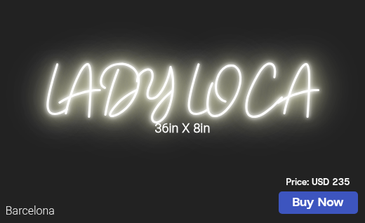 CUSTOM NEON SIGN FOR Pinktattoo24