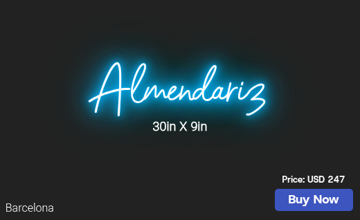 CUSTOM NEON SIGN FOR Nikia Almendariz