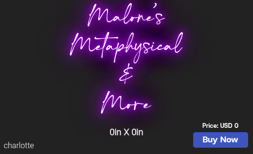 CUSTOM NEON SIGN FOR Malonesmetaphysics