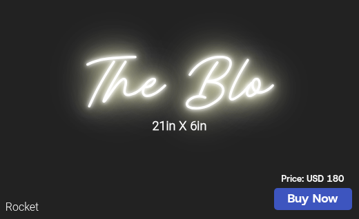 CUSTOM NEON SIGN FOR Theblossombar Nd