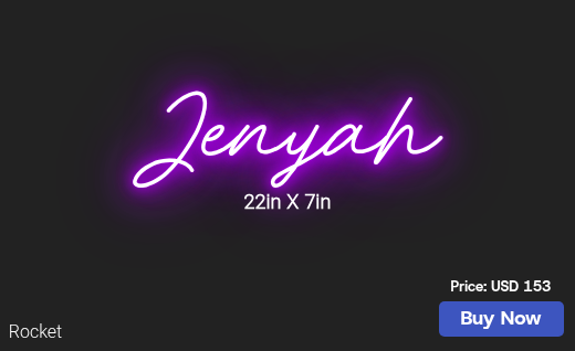 CUSTOM NEON SIGN FOR Jeneen R