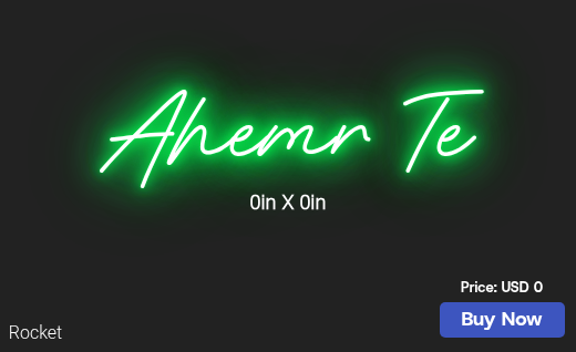 CUSTOM NEON SIGN FOR Ahmer