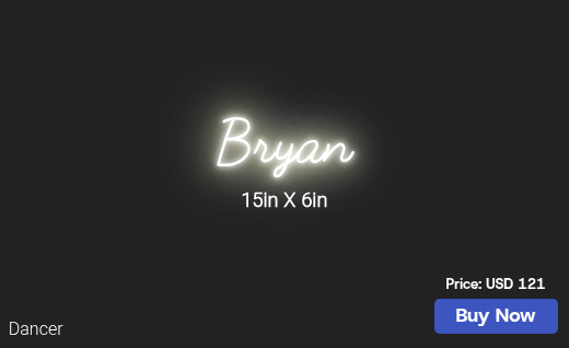 CUSTOM NEON SIGN FOR Perezarlean