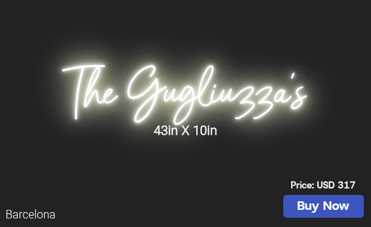 CUSTOM NEON SIGN FOR Tgug
