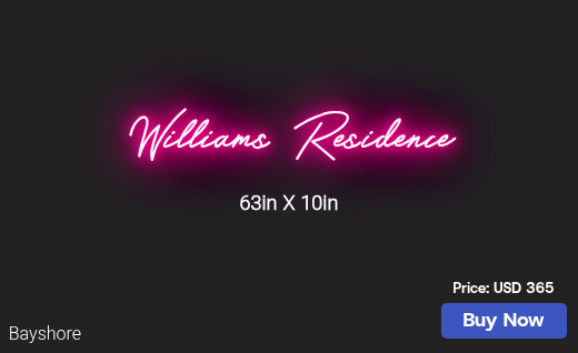 CUSTOM NEON SIGN FOR Cwilliams 24