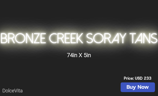 CUSTOM NEON SIGN FOR Bronzecreektans