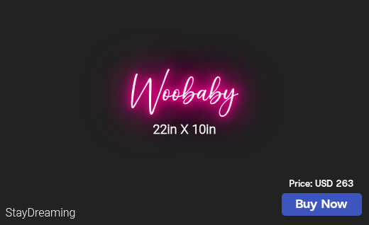 CUSTOM NEON SIGN FOR Woobb247