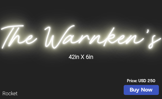 CUSTOM NEON SIGN FOR Warnkenm