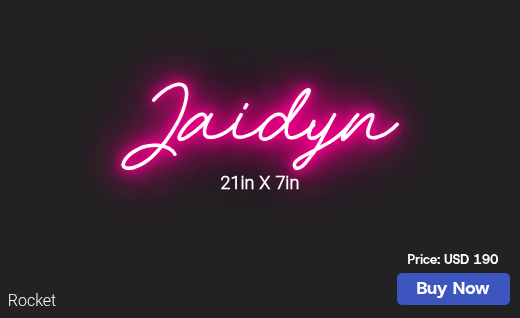 CUSTOM NEON SIGN FOR Jamistubbs