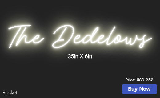 CUSTOM NEON SIGN FOR Sdedelow