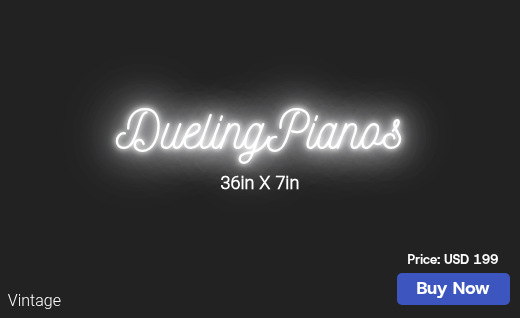 CUSTOM NEON SIGN FOR Bbduelingpianos