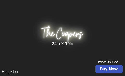 CUSTOM NEON SIGN FOR Cooperkidsrule