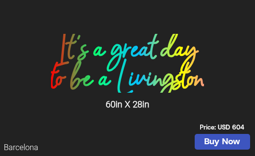 CUSTOM NEON SIGN FOR Matt Livingston70