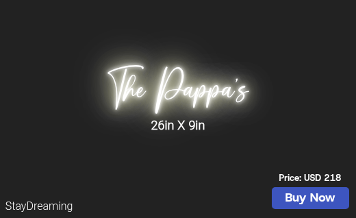 CUSTOM NEON SIGN FOR Mattpappa