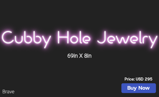 CUSTOM NEON SIGN FOR Cubbyholejewelry