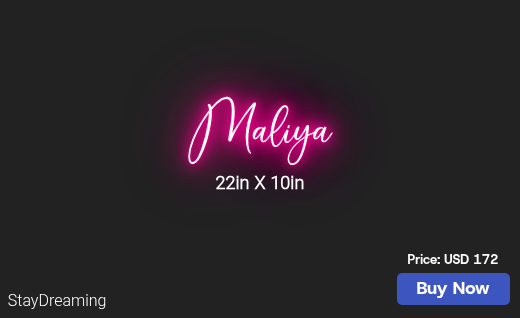 CUSTOM NEON SIGN FOR Missleelee83
