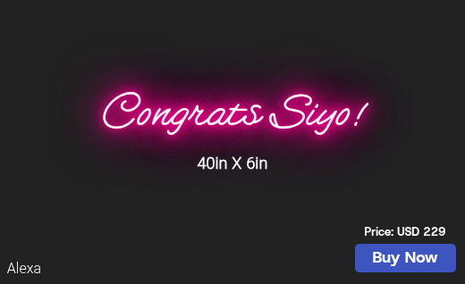 CUSTOM NEON SIGN FOR Apeeyush