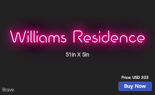 CUSTOM NEON SIGN FOR Cwilliams 24