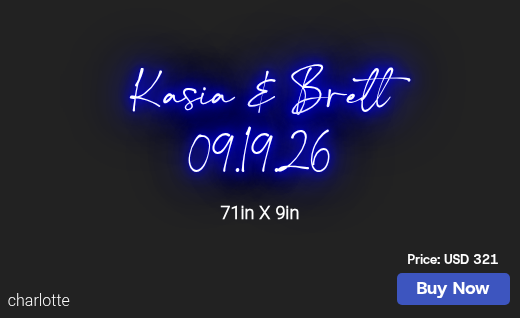 CUSTOM NEON SIGN FOR Kgolda8