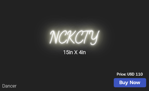 CUSTOM NEON SIGN FOR Nickplunkett