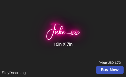 CUSTOM NEON SIGN FOR Diamondcutz2019