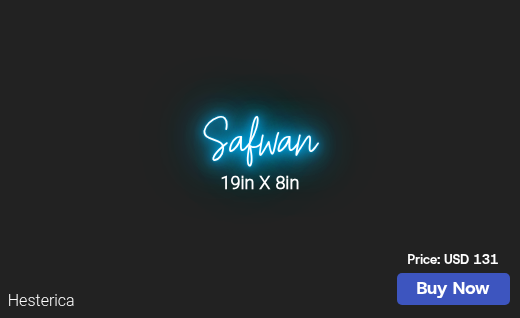 CUSTOM NEON SIGN FOR Kswazir87