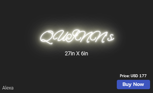 CUSTOM NEON SIGN FOR Sarahsshoppingmall