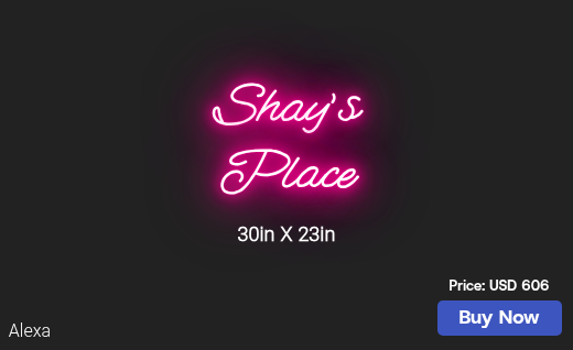 CUSTOM NEON SIGN FOR Shaleahmba