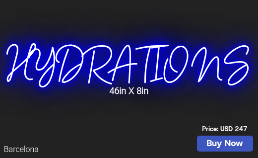 CUSTOM NEON SIGN FOR Hydrations Com