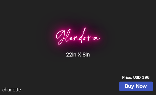 CUSTOM NEON SIGN FOR Glendorameyers
