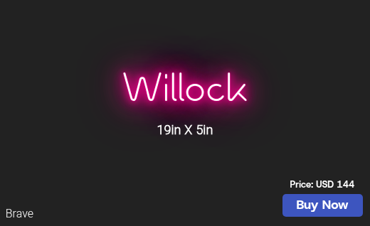 CUSTOM NEON SIGN FOR Felicia Willock