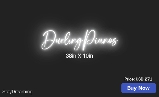 CUSTOM NEON SIGN FOR Bbduelingpianos