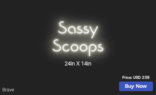 CUSTOM NEON SIGN FOR Nanasocks