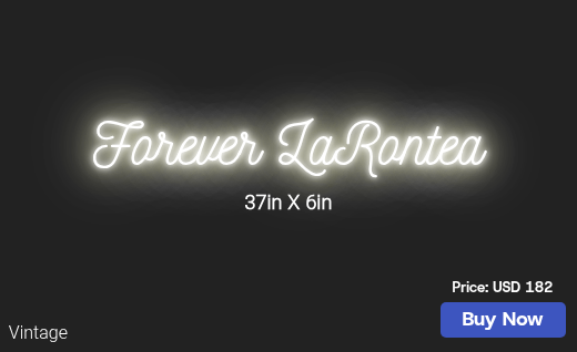 CUSTOM NEON SIGN FOR Larontea
