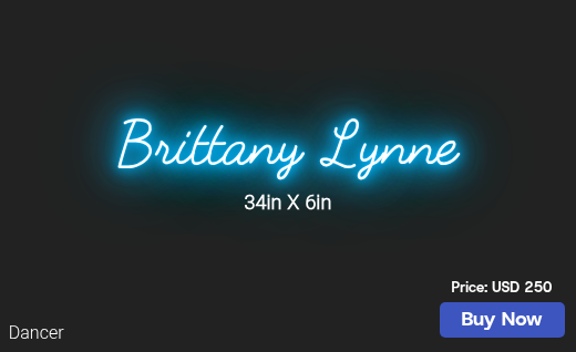 CUSTOM NEON SIGN FOR Dyaklin82
